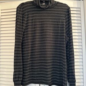 J. Crew Metallic Striped Turtleneck